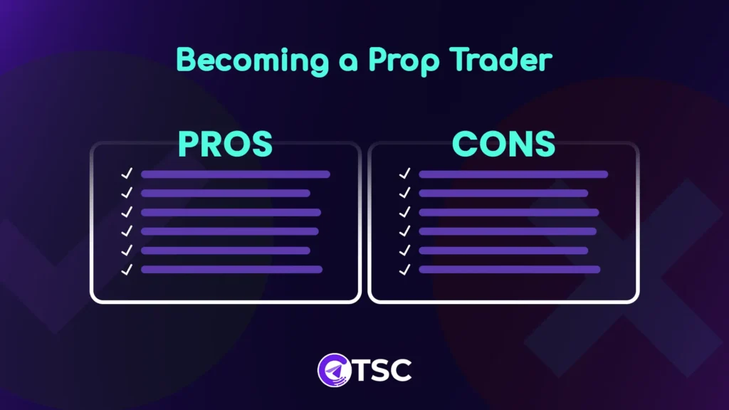 pros and cons to becoming a prop trader